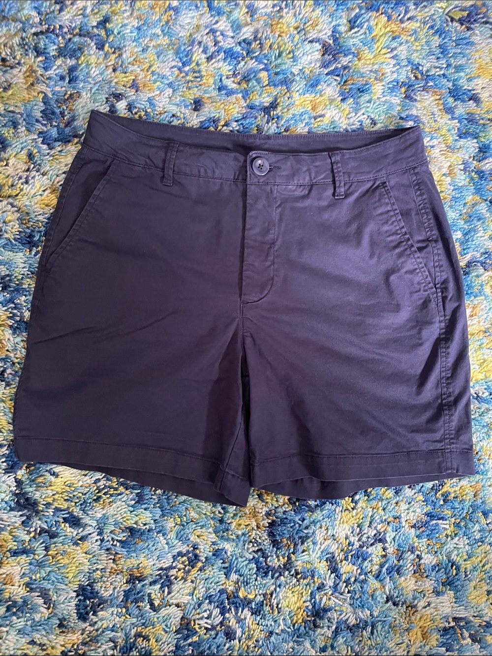 EUC Croft & Barrow navy blue cotton twill shorts, 8